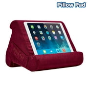 Pillow Pad Multi Angle Cushioned Tablet and iPad Stand, Burgundy, As Seen on TV