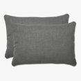 thumbnail image 1 of Pillow Perfect 24.5-inch by 16.5-inch Corded Rectangular Outdoor Throw Pillows (Set of 2) - Rave Graphite, 1 of 3