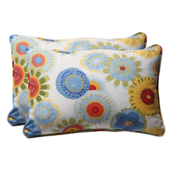 Pillow Perfect 450384 Crosby White Oversized Rectangle Throw Pillow (Set of 2)