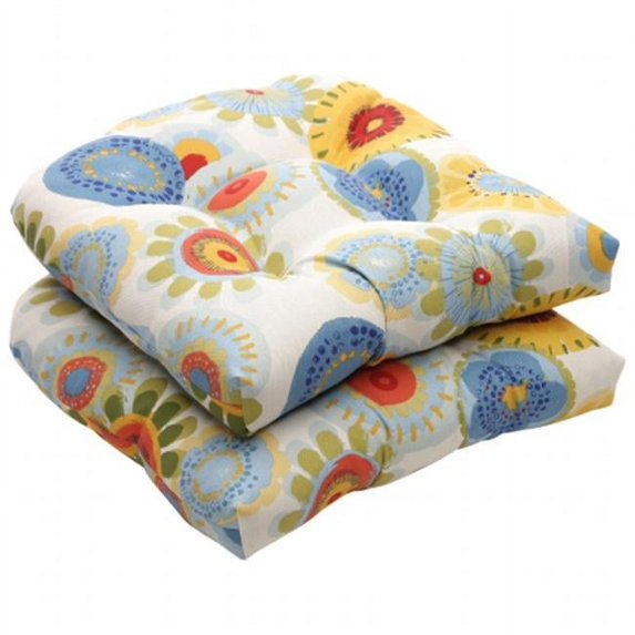 Pillow Perfect 450476 Crosby White Wicker Seat Cushion (Set of 2)