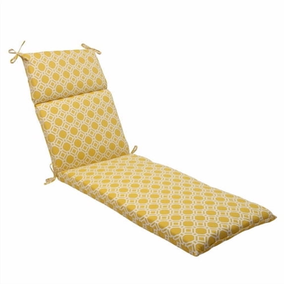 Pillow Perfect 506845 Rossmere Yellow Chaise Lounge Cushion