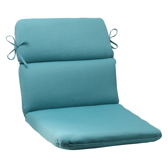 Pillow Perfect 507026 Forsyth Turquoise Rounded Corners Chair Cushion
