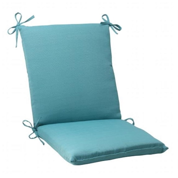 Pillow Perfect 507033 Forsyth Turquoise Squared Corners Chair Cushion
