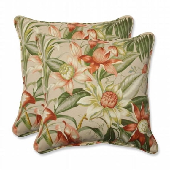 Pillow Perfect 538570 Botanical Glow Tiger Stripe 18.5-inch Throw Pillow (Set of 2)