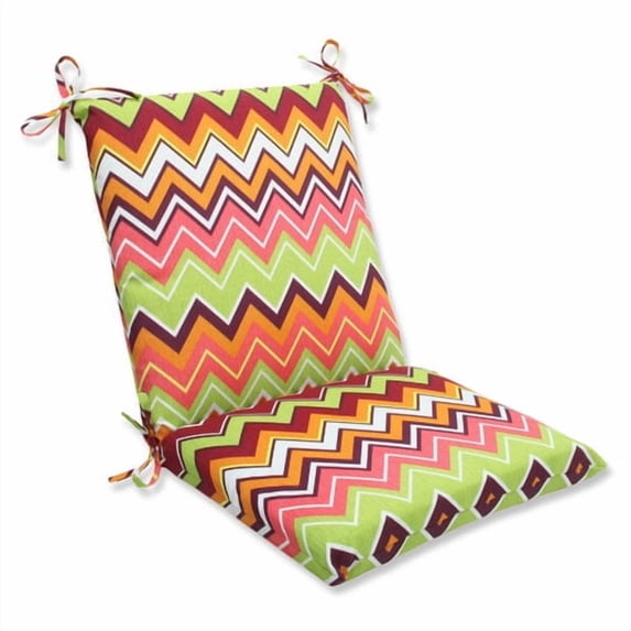 Pillow Perfect 543093 Zig Zag Raspberry Squared Corners Chair Cushion