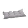 thumbnail image 1 of Pillow Perfect 591438 Indoor-Outdoor Tweed Grey Wrought Iron Loveseat Cushion, 1 of 5