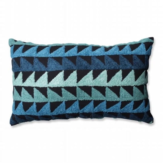 Pillow Perfect 598789 Samba Blue & Black Rectangular Throw Pillow