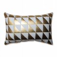 thumbnail image 1 of Pillow Perfect 599052 Glamour Triangle Gold & White Rectangular Throw Pillow, 1 of 3