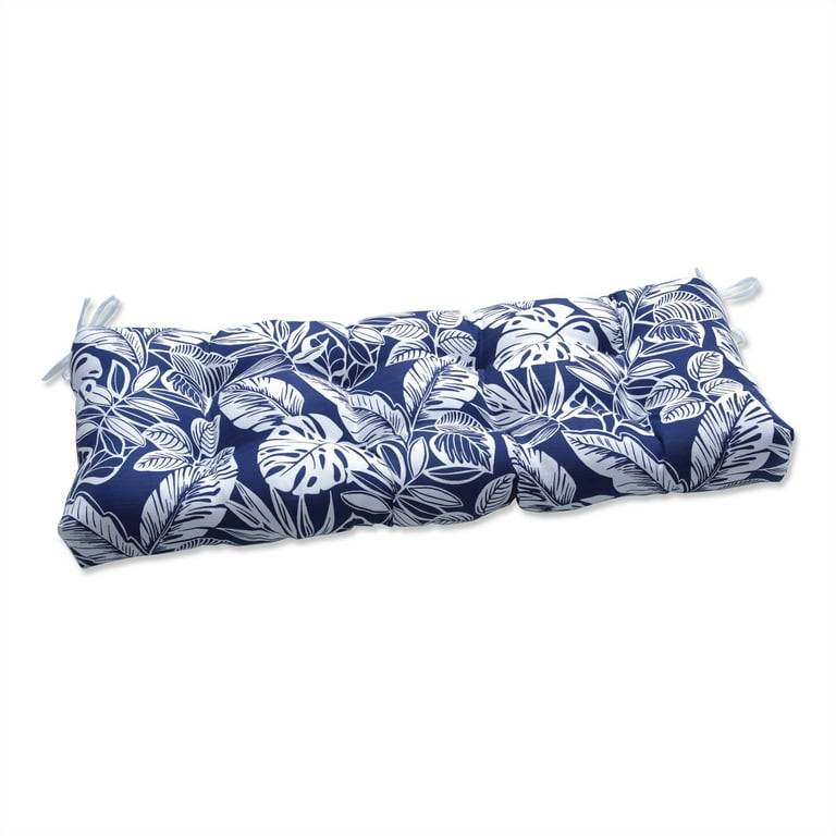 Pillow Perfect Delray Navy Outdoor Tufted Bench Swing Cushion 48 X 18 X 5 Walmart