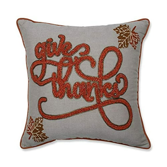 Pillow Perfect Harvest Throw Pillow 18 x 18 Gray