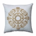 thumbnail image 1 of pillow perfect glamour medallion gold-white 17.5-inch throw pillow, 1 of 3