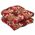 thumbnail image 1 of Pillow Perfect Inc. 353302 Montifleuri Red Wicker Seat Cushion (Set of 2), 1 of 4
