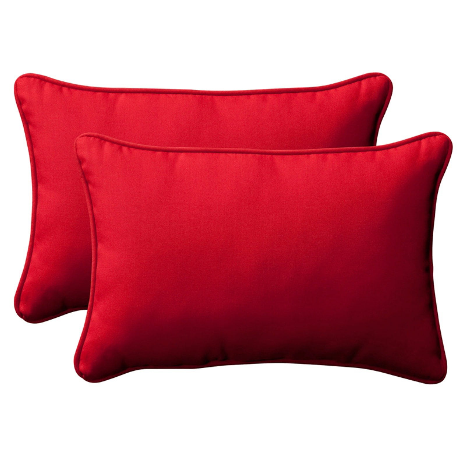 Pompeii Red 24.5" Rectangular Outdoor Throw Pillow Set