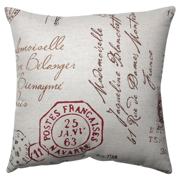 Pillow Perfect Indoor/Postale Ruby Throw Pillow 16.5 inch 16.5-inch Red