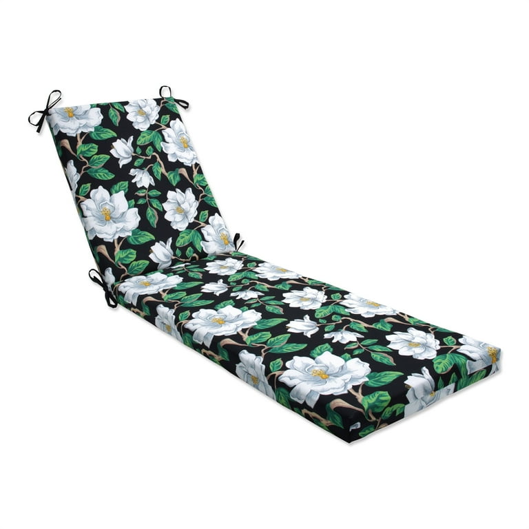 Pillow Perfect Magnolia Black Chaise Lounge Cushion 80x23x3 80 X 23 X 3