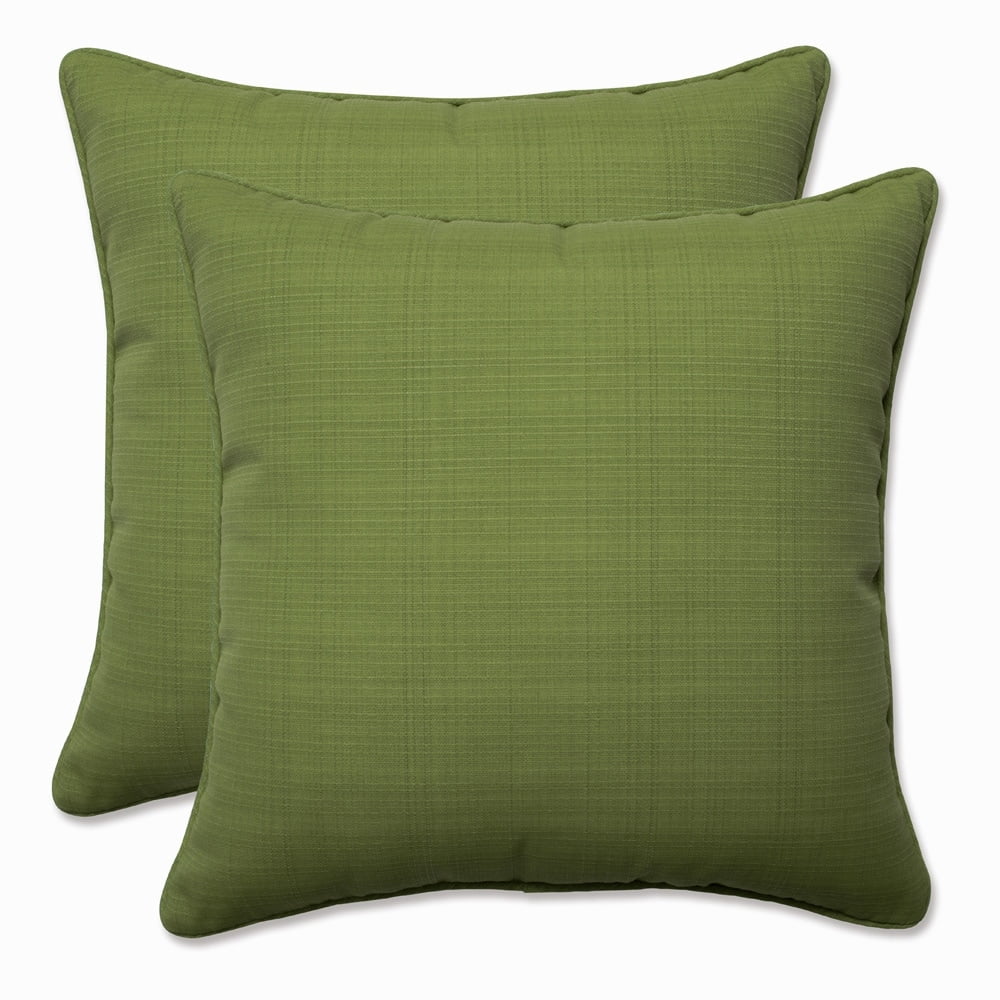 Forsyth Kiwi Green 16.5-Inch Square Throw Pillow Set