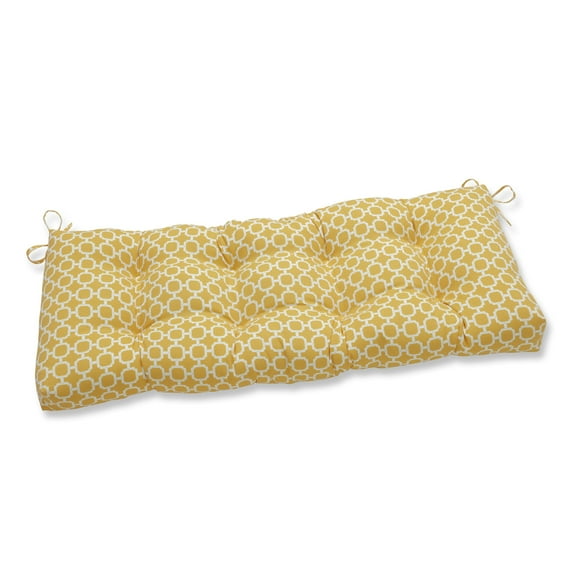 Pillow Perfect Outdoor Hockley Banana Blown Bench Cushion 18 X 48 X 5