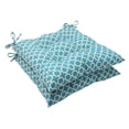 thumbnail image 1 of Pillow Perfect  Outdoor Hockley Tufted Teal Seat Cushions (Set of 2), 1 of 2
