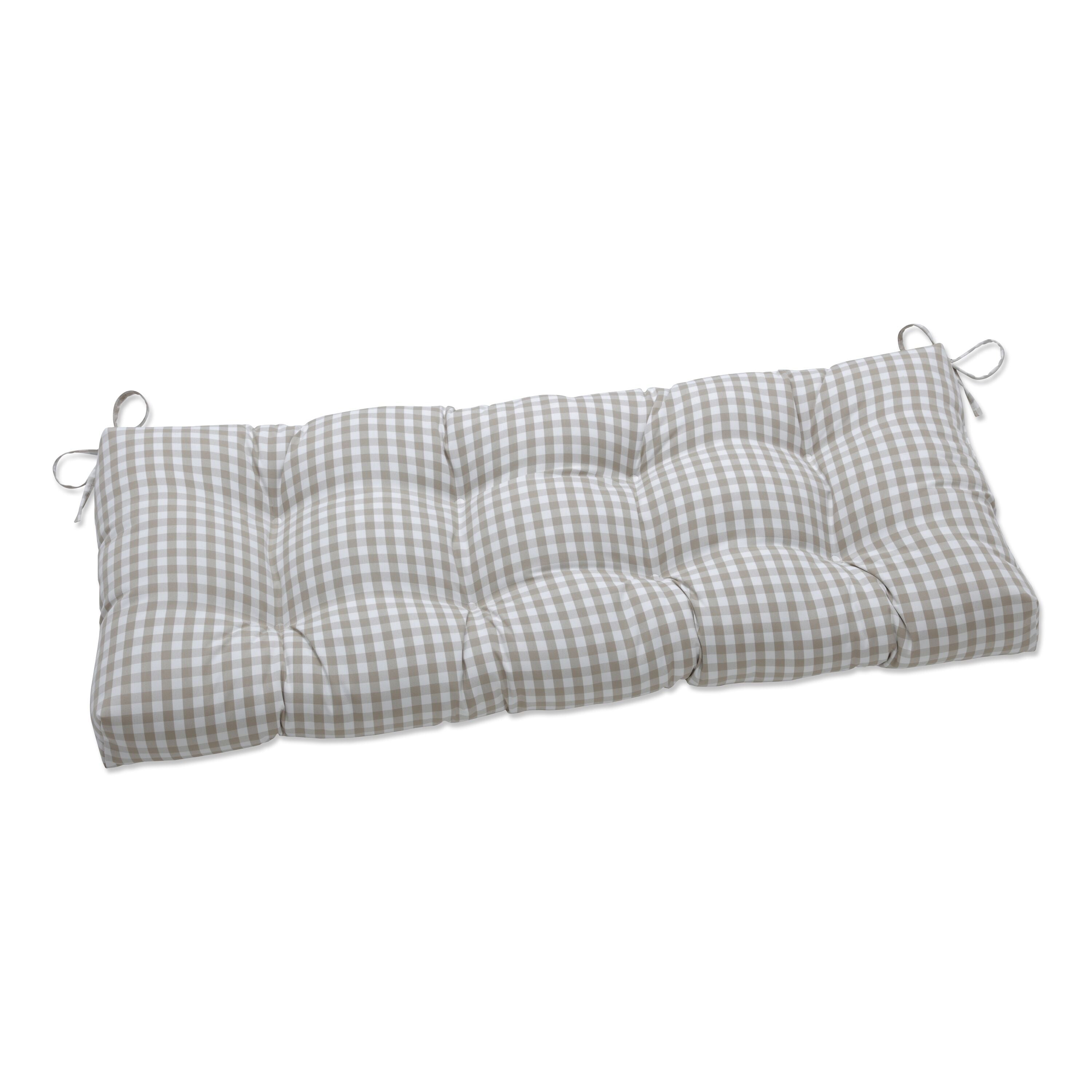 Pillow Perfect Outdoor Indoor Dawson Birch Outdoor Tufted Bench Swing