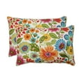 thumbnail image 1 of Pillow Perfect  Outdoor / Indoor Gregoire Prima Blue Over-sized Rectangular Throw Pillow (Set of 2), 1 of 5