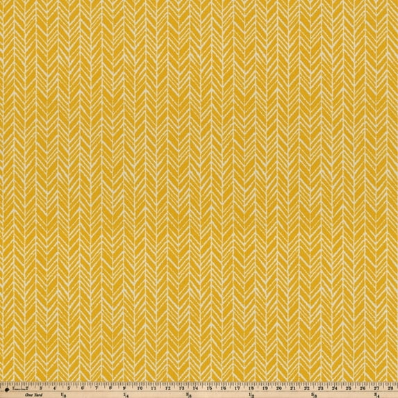 Pillow Perfect Outdoor/ Indoor Herringbone Egg Yolk Chaise Lounge Cushion 72.5x21x3