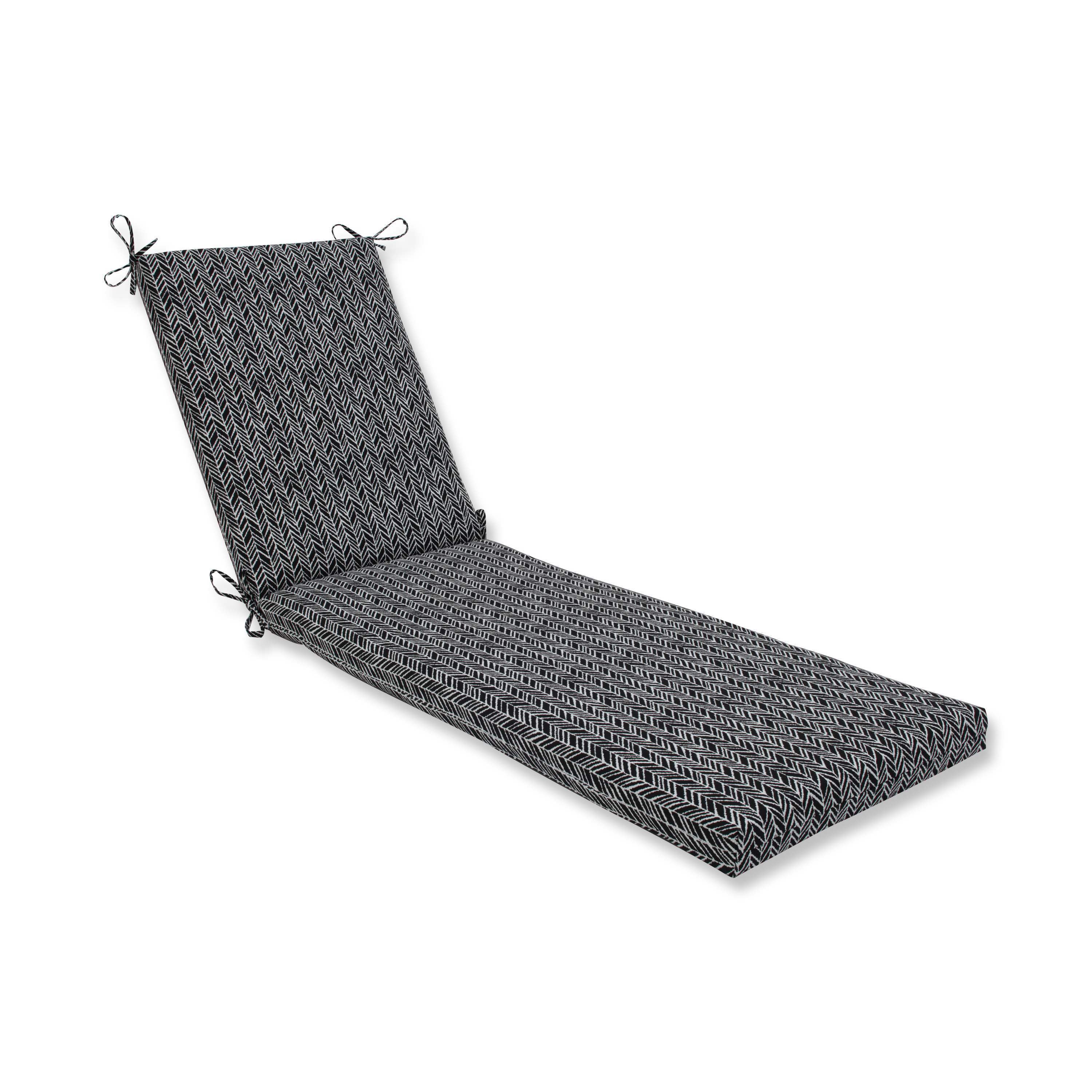 Pillow Perfect Outdoor/ Indoor Herringbone Night Chaise Lounge Cushion