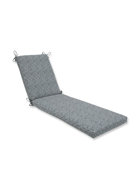 Pillow Perfect  Outdoor/ Indoor Herringbone Slate Chaise Lounge Cushion 80 x 23