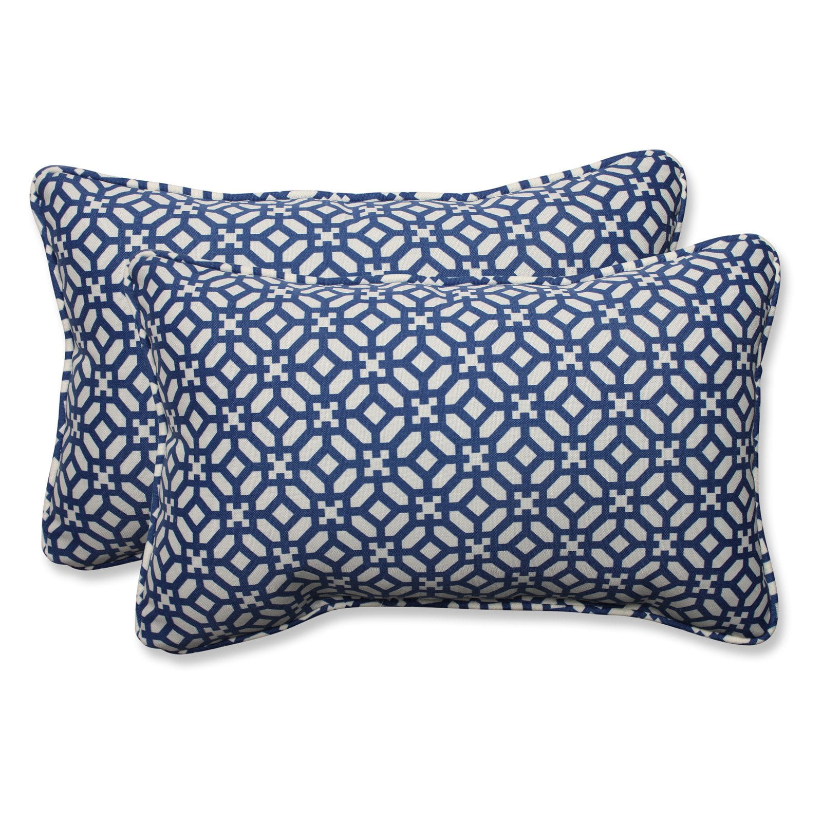 Pillow Perfect Outdoor/ Indoor In The Frame Sapphire Rectangular Throw