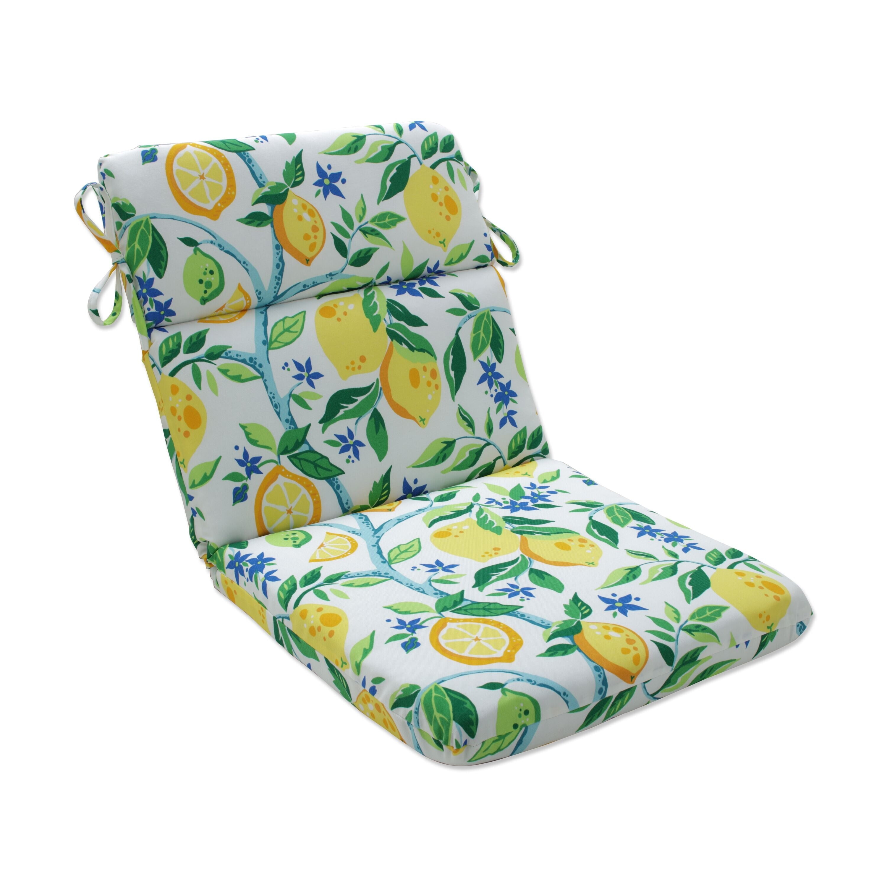 Pillow Perfect Outdoor Indoor Lemon Tree Yellow Chair Cushion 40.5 X 21 X 3