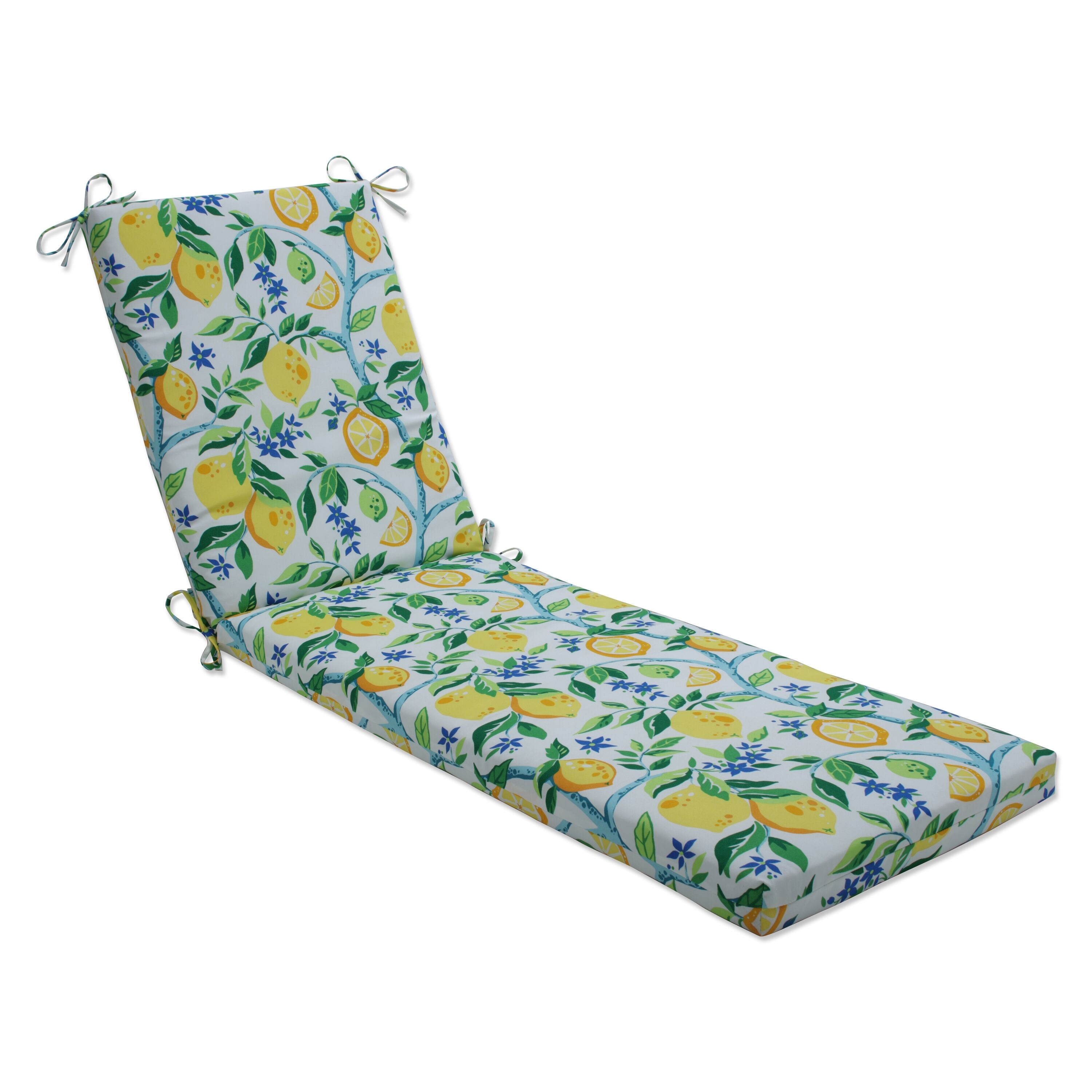 Pillow Perfect Outdoor Indoor Lemon Tree Yellow Chaise Lounge Cushion