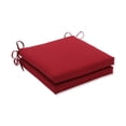thumbnail image 1 of Pillow Perfect  Outdoor/Indoor Pompeii Red Squared Corners Seat Cushion 20x20x3 (Set of 2), 1 of 2