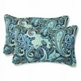 thumbnail image 1 of Pillow Perfect Outdoor/ Indoor Pretty Paisley Navy Rectangular Throw Pillow (Set of 2), 1 of 2