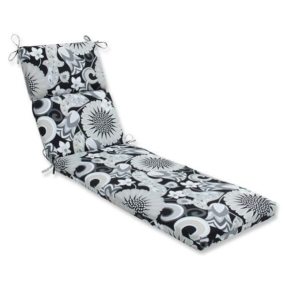 Pillow Perfect Outdoor/ Indoor Sophia Graphite Chaise Lounge Cushion 72.5x21x3