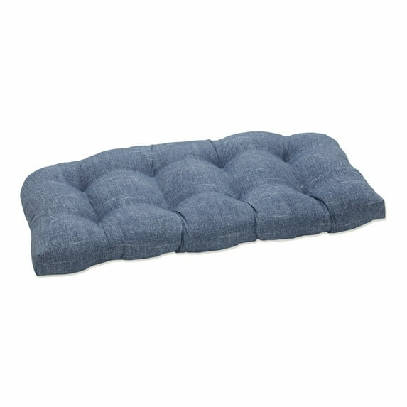 Pillow Perfect Outdoor | Indoor Tory Denim Loveseat Cushion 44 X 19 X 5