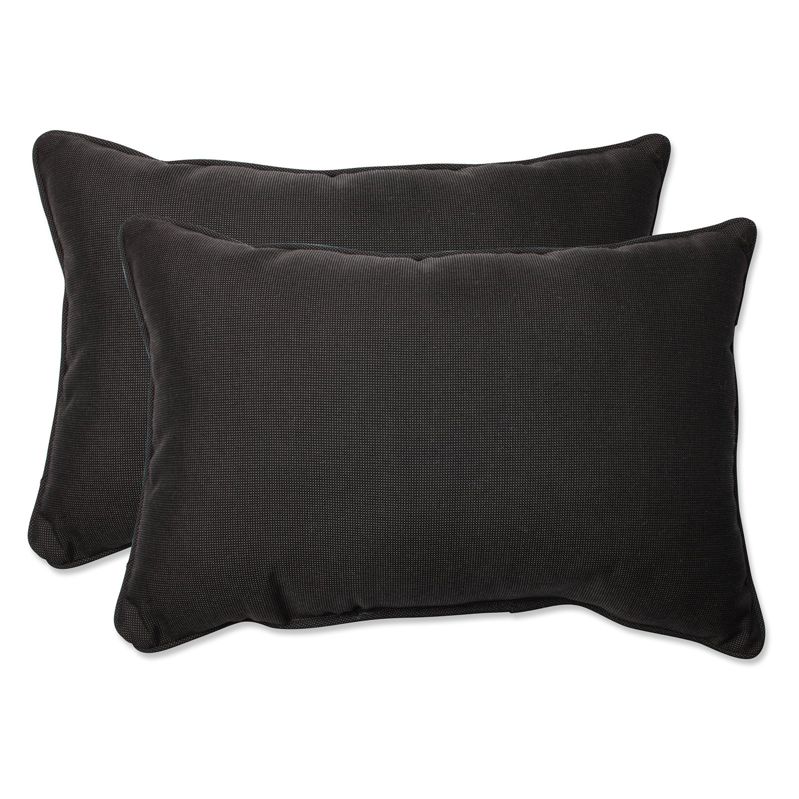 Pillow Perfect Outdoor/ Indoor Tweed Black Oversized Rectangular Throw