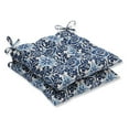 thumbnail image 1 of Pillow Perfect  Outdoor/ Indoor Woodblock Prism Blue Wrought Iron Seat Cushion (Set of 2), 1 of 3