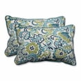 thumbnail image 1 of Pillow Perfect Outdoor/Indoor Zoe Mallard Oversized Lumbar Pillows, 24.5" x 16.5", Blue, 2 Count, 1 of 2