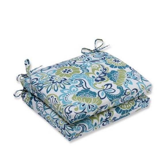 Pillow Perfect Outdoor/ Indoor Zoe Mallard Squared Corners Seat Cushion (Set of 2)