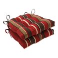 thumbnail image 1 of Pillow Perfect  Outdoor Monserrat Sangria Reversible Chair Pad (Set of 2) - 15.5 X 16 X 4 - 15.5 X 16 X 4, 1 of 5