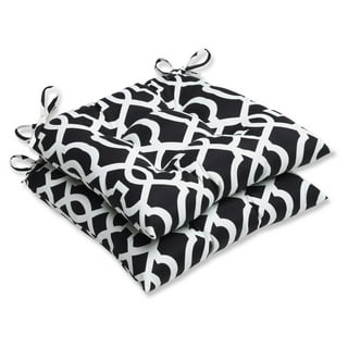 Outdoor/Indoor Sophia Black Wrought Iron Seat Cushion Set of 2 - Pillow  Perfect