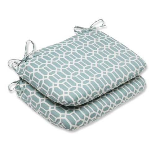 Pillow Perfect Outdoor Rhodes Quartz Rounded Corners Seat Cushion (Set of 2)