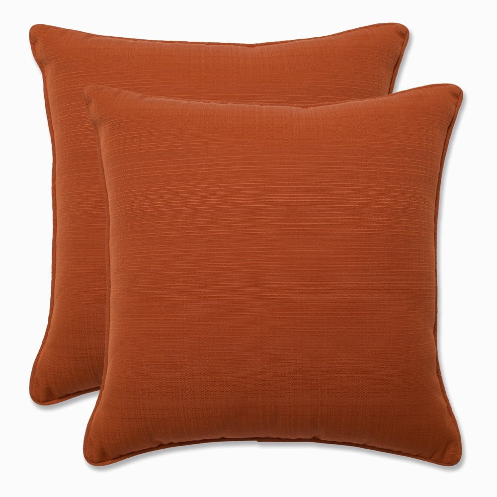 Cinnamon Orange 16.5" Square Outdoor Throw Pillow Set