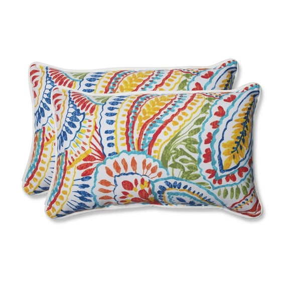 Pillow Perfect  Outdoor Ummi Multi Rectangular Throw Pillow (Set of 2)