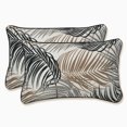 thumbnail image 1 of Pillow Perfect 18.5-inch by 11.5-inch Corded Rectangular Outdoor Throw Pillows (Set of 2) - Setra Stone, 1 of 2