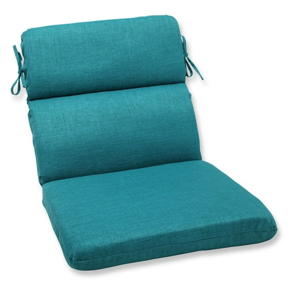 Outdoor/Indoor Rave Teal Rounded Corners Chair Cushion