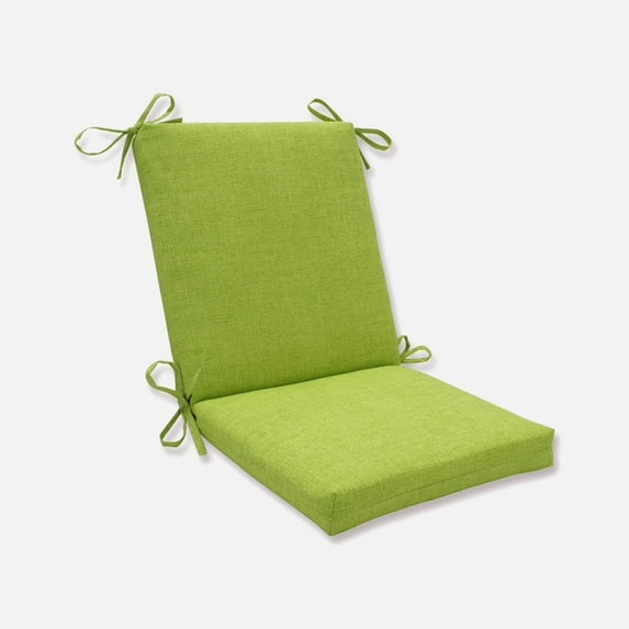 Pillow Perfect Squared Solid Green Textured Outdoor Chair Cushion