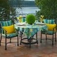 thumbnail image 1 of Pillow Perfect Stripe Indoor/Outdoor Accent Throw Pillow, Plush Fill, Weather, and Fade Resistant, Large Throw - 18.5" x 18.5", Blue/Green Topanga, 2 Count Large Square - 18.5" x 18.5" Blue/Green Topanga, 1 of 2