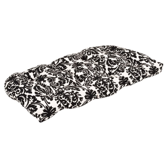Pillow Perfect Wicker Loveseat Outdoor Seat Cushion - 44L x 19W x 5H in.