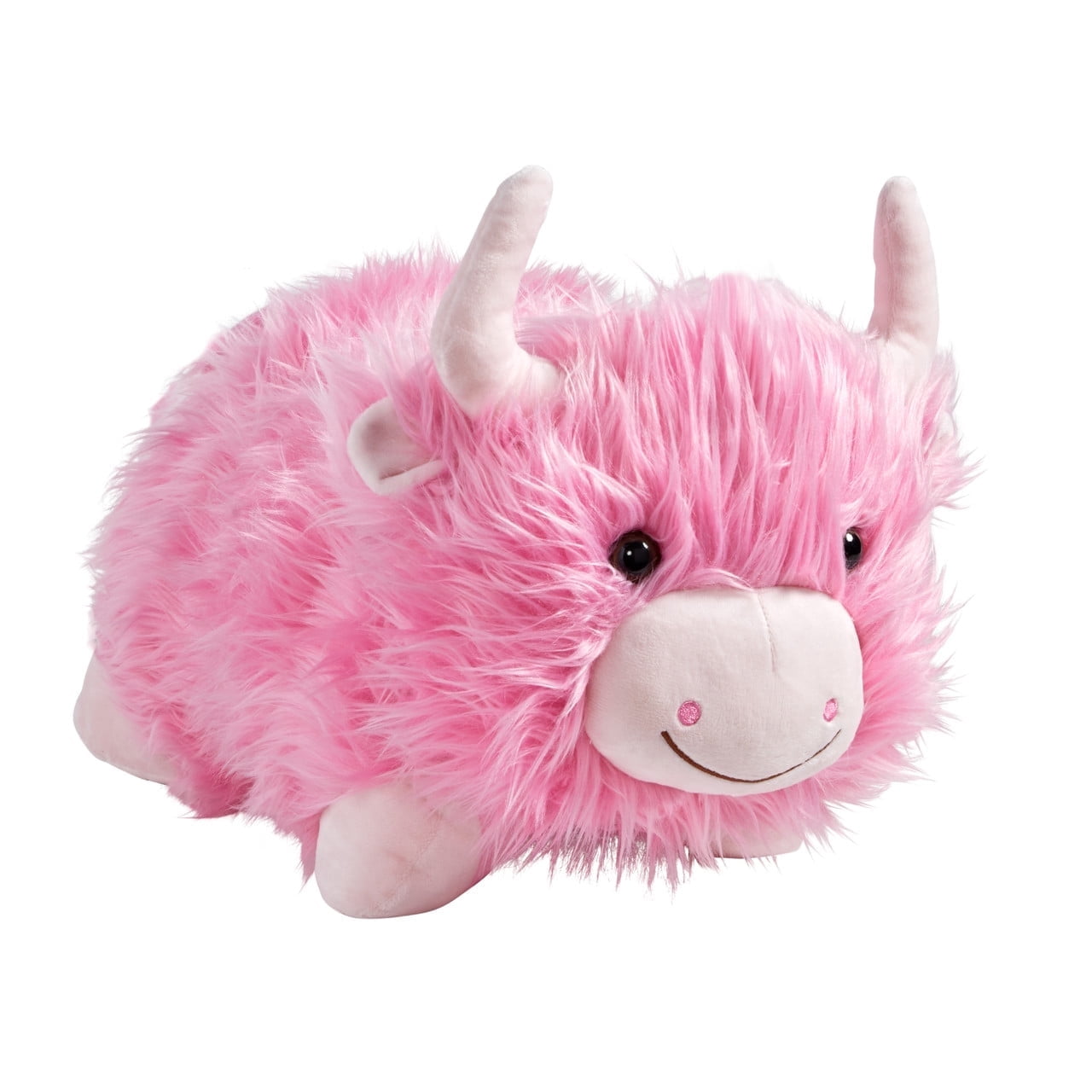 Barb Style Pillow Pets - Barb the Pink Highland Cow Plush - Walmart.com