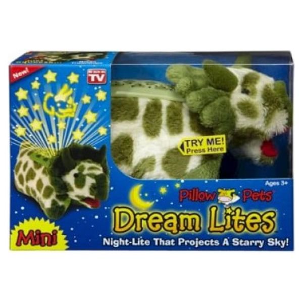 Pillow Pets Dream Lites Mini Green Triceratops